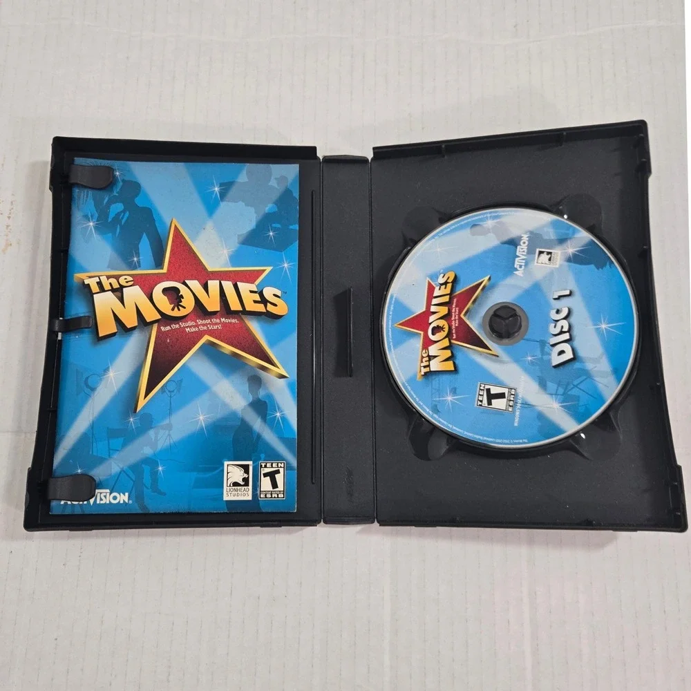 Vintage The Movies PC Game 2005 3 Disc Set Activision Lionhead Studios Manual